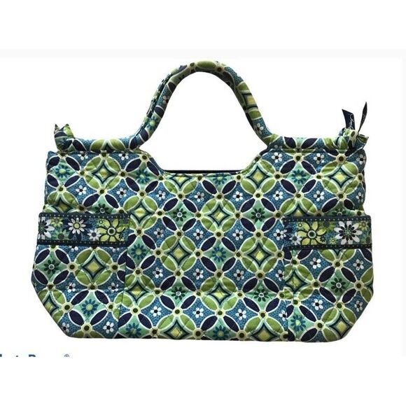 VERA BRADLEY Handbag Purse in DAISY DAISY (Retired) Blue Green GREAT CONDITION! - Picture 1 of 12